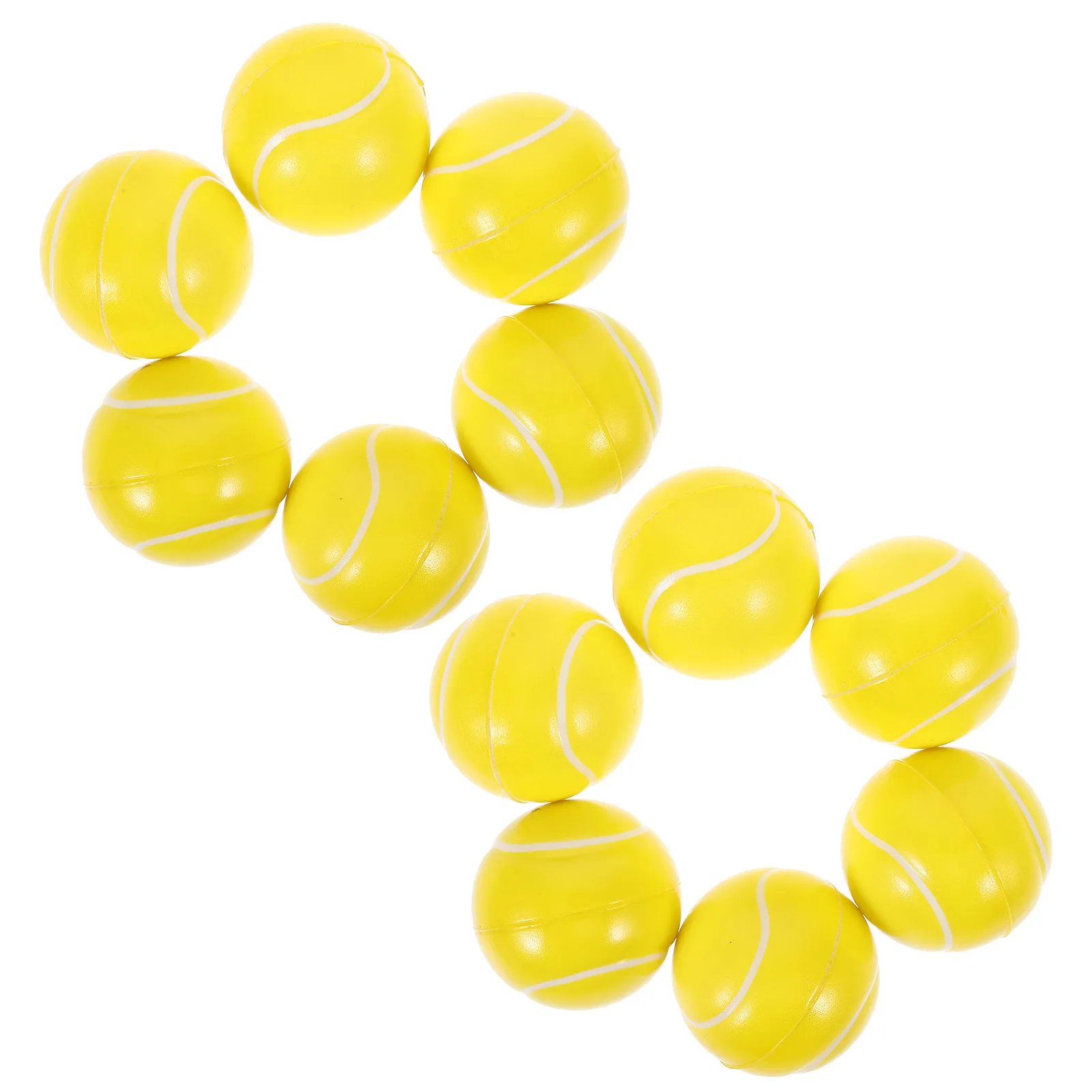 

12pcs Mini Tennis Balls Soft Foam Toys Squeeze Fidget Party Favors Fun Gifts Decompression Sensory Balls Outdoor