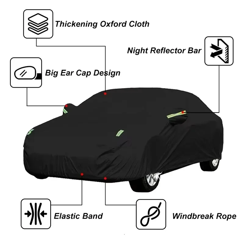 Auto Exterior Sun-Snow Protective Car Cover For BAIC BJ60 2022-2026 Waterproof Dustproof Anti-UV Outdoor Cover 2023 2024 2025 5