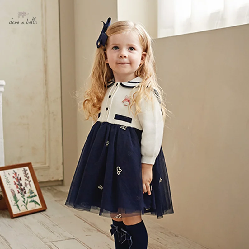 Dave Bella Girl's Dress Children's Autumn Princess Dress Academic-Style Fashion Noble Sweet Party Outdoor DB3235884