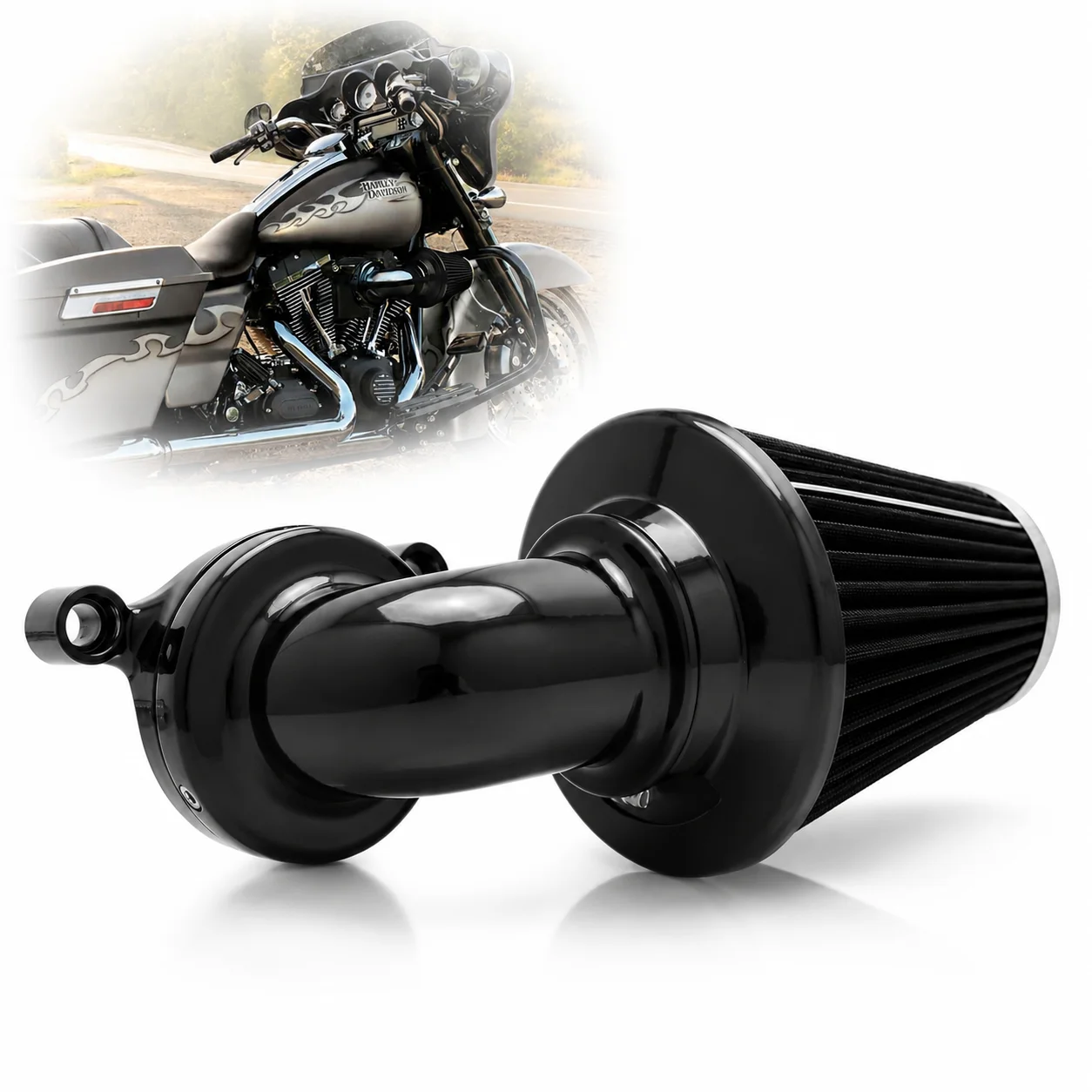 High Flow Air Cleaner Intake Washable Filter For Harley Sportster Softail Dyna Touring M8 & Twin Cam 1991-2024