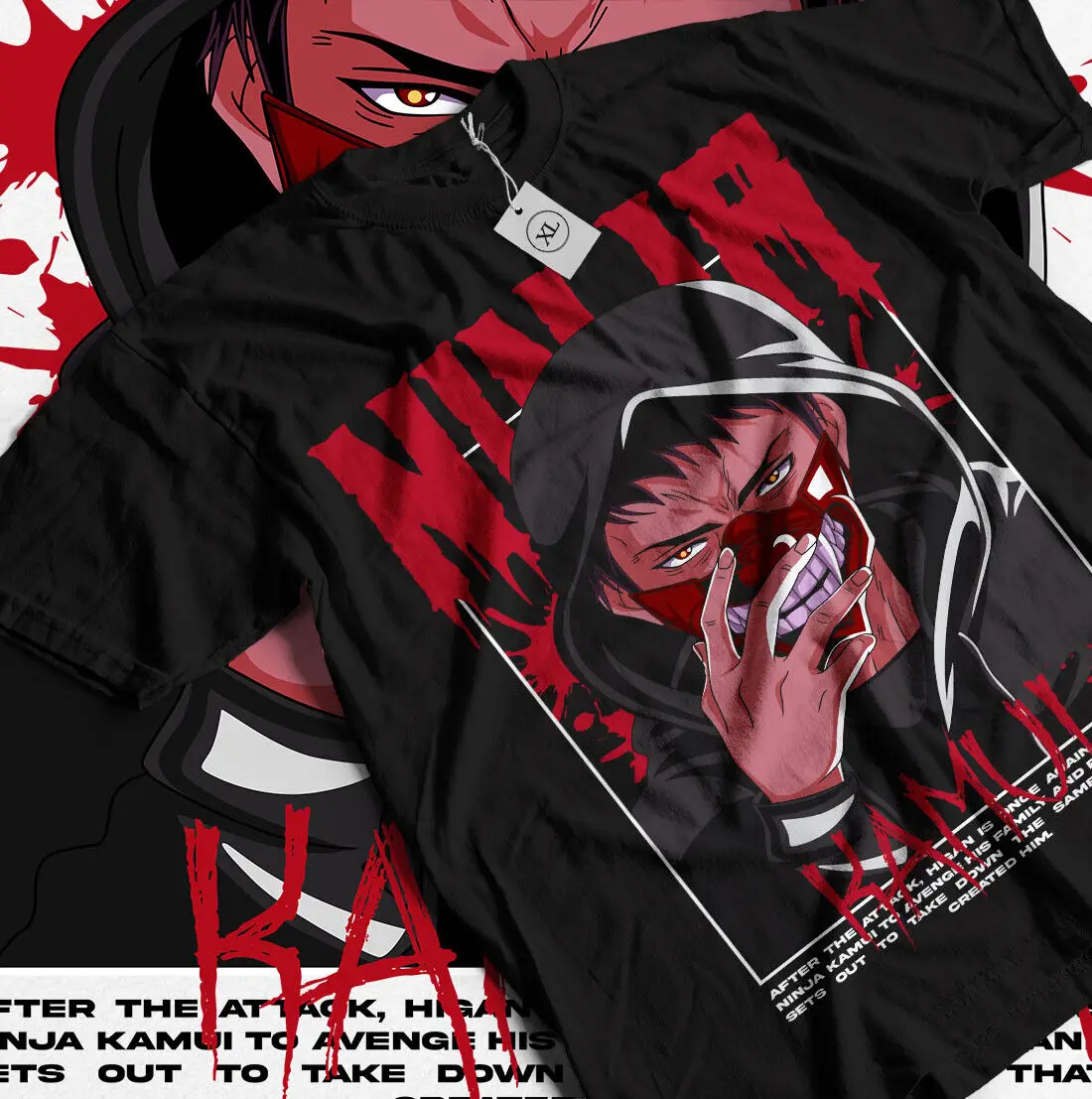 ninja kamui T-Shirt Ninja Scroll Jubei Kibagami Retro Anime Manga Waifu Shirt