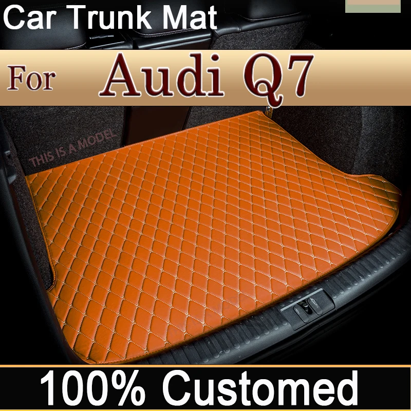 Car Trunk Mat For Audi Q7 4L 5-Seat 2006-2015 07 08 09 10 11 12 13 14 Custom Car Accessories Auto Interior Decoration