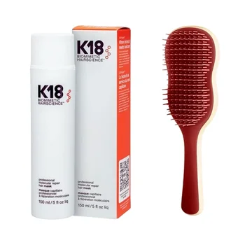 150ml/50ml original k18 com pente de cabelo condicionador sem enxágue original reparação de cabelo seco 4 minutos para danos reversos do cabelo hidratar