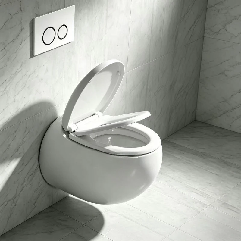 Export wc color new egg-shaped wall-mounted toilet, concealed wall-mounted water tank, easy to take care of, sanitary ware, hote