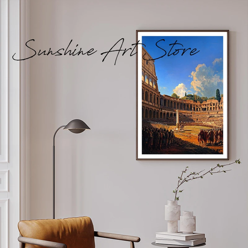 Ancient Rome Poster Julius Caesar King Poster Rome Historical Wall Art Roman Legion Art Print Canvas Printing Vintage Decoration