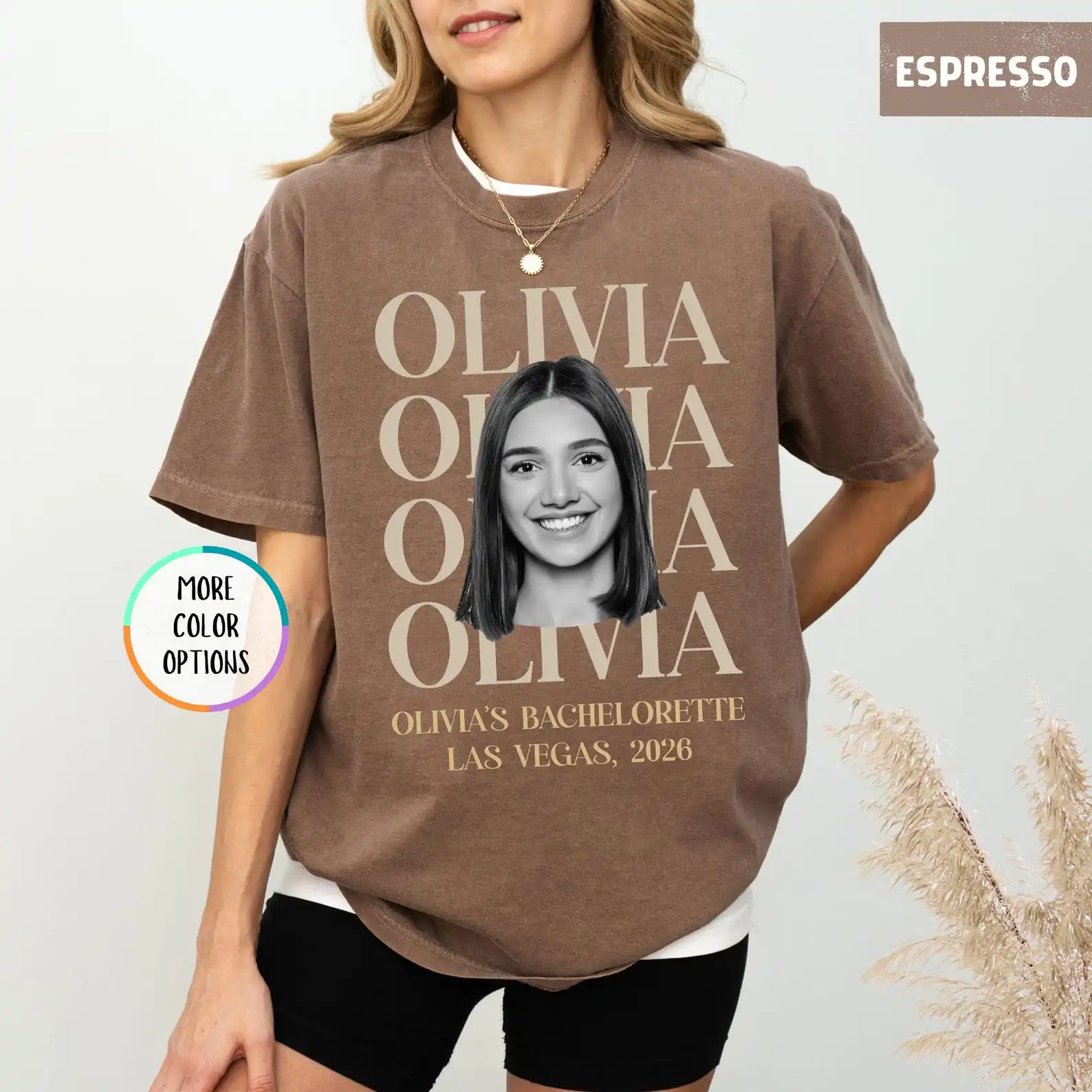 Custom Photo Name Bachelorette Party Shirt Women Short Sleeve Tee Party Gift Bride Squad Bridesmaid Gift Wedding Party T-shirt