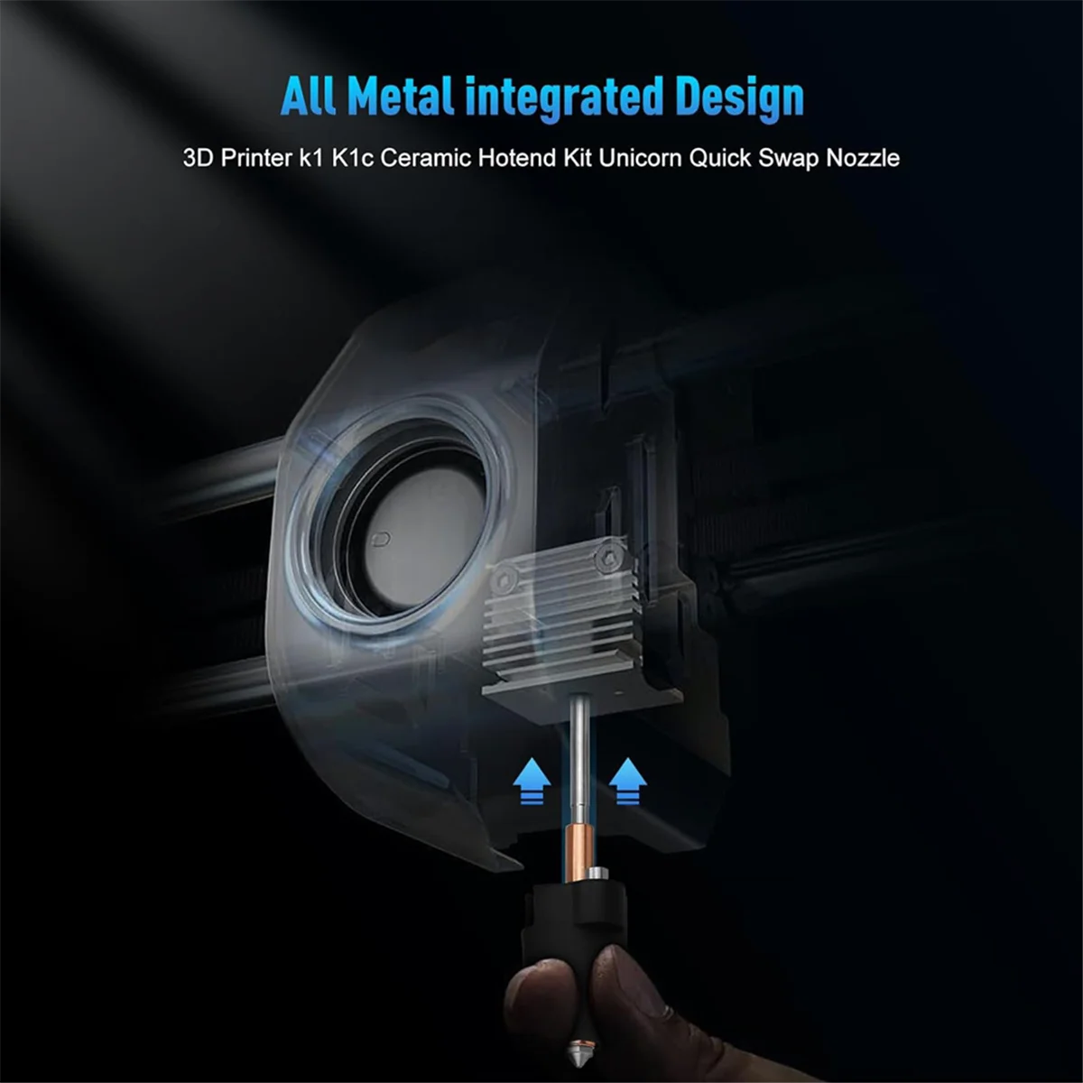 3D Printer Hotend K1 K1c Ceramic Hotend Kit Unicorn Quick Swap Nozzle for K1 Max K1C 3D PrinterJAS