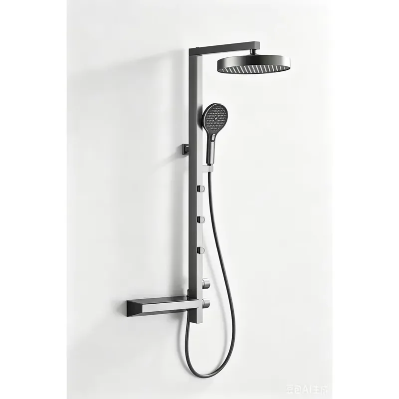 Waterfall Shower System Solid Brass Wall Mounted Handheld Shower Head Mixer Tap Chrome for Projects