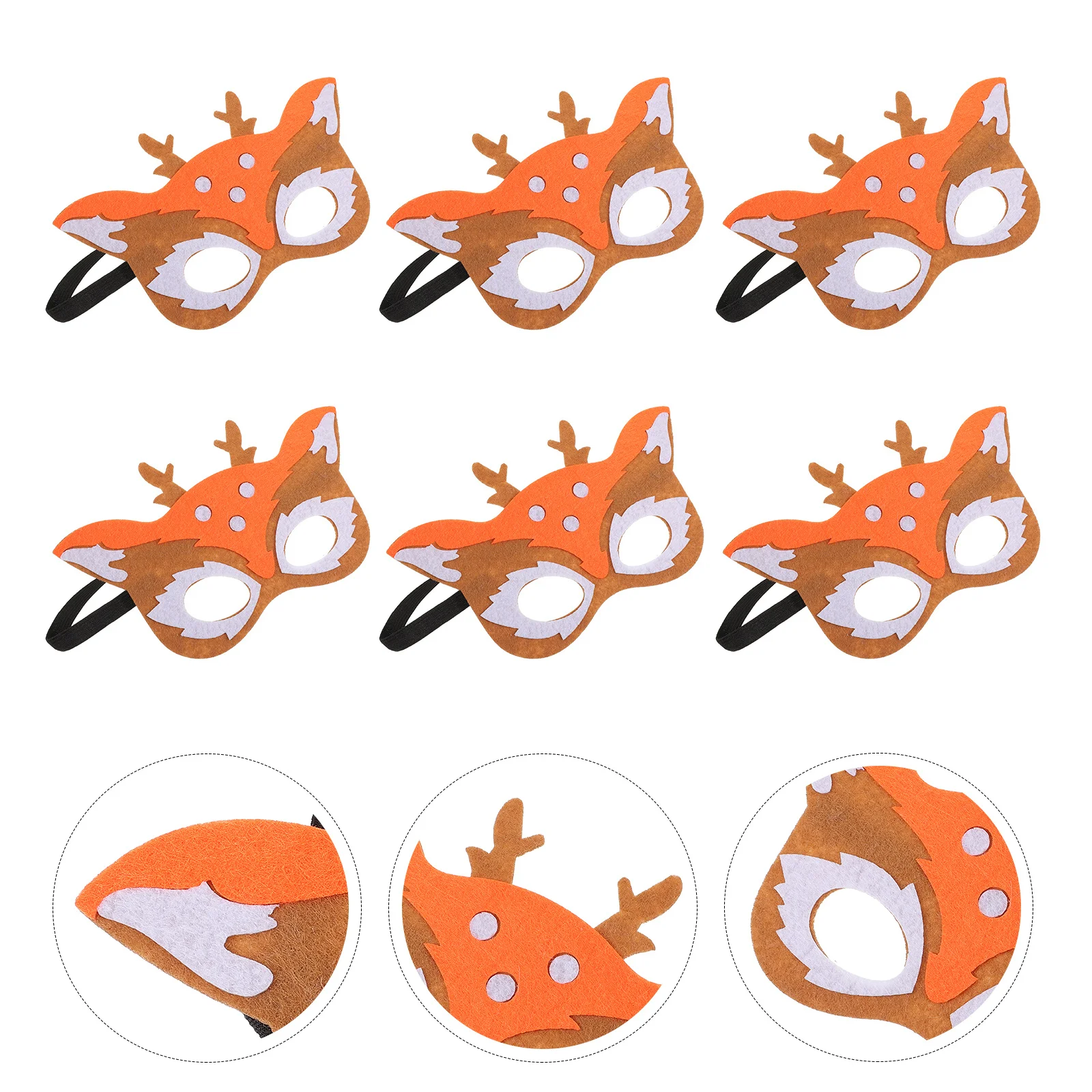 

10 шт., маски с животными, милая маска с героями мультфильмов оленя, многоразовая легкая косплей, вечерние аксессуары для Хэллоуина, фестиваля, маска животного