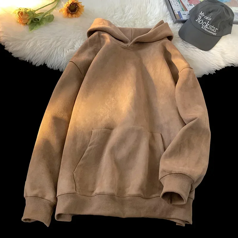 Autumn Y2K Hooded Sweatshirts Women Baggy Solid Color Fashion Coat Harajuku Hoodies Oversized Street Hip Hop Pullover Shirt