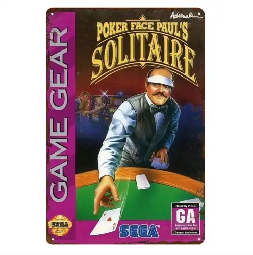 Packer Face Paul's Solitaire Retro Video Game Metal Poster Tin Sign 20*30cm-Aluminum