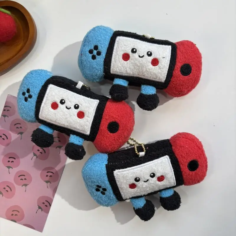 Game Consoles Plush Toy Keychain Cartoon Soft Stuffed Doll Pendant Car Key Ring Backpack Bag Decor Kid Gift