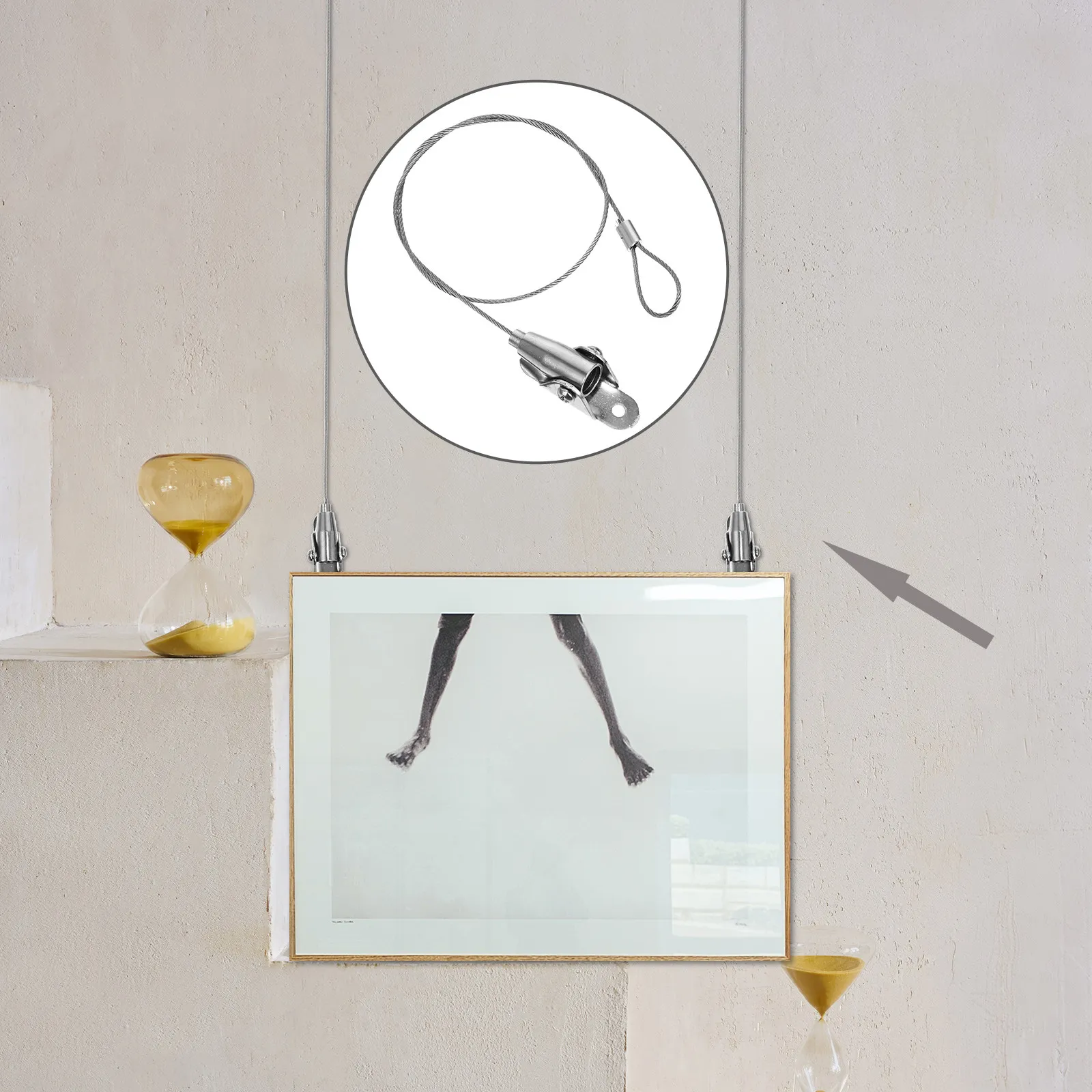 2Pcs Metal Wall Mount Ceiling Hanger Heavy Duty Painting Picture Hooks for Home Office School Display Artwork Advertising Board