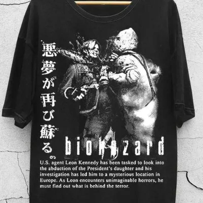 Resident Evil 7- Lyon War Terror Theme Men's T-shirt Summer New Style Unisex High Street T-shirt