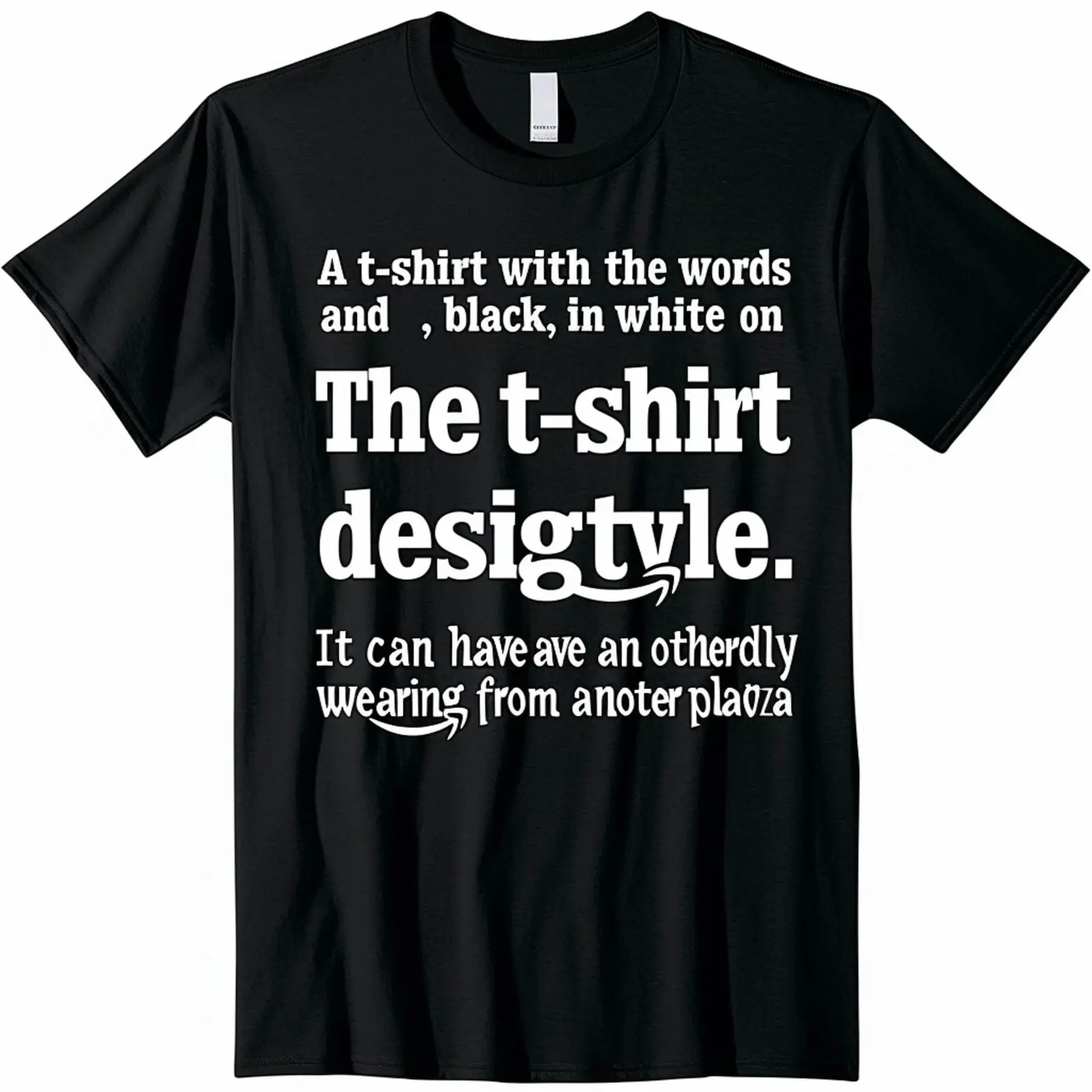 Writing Shirt SpaceInspired Tee with Bold Text Black Tee for Writers