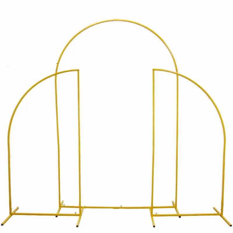 3pc/set Metal Wedding Arch Indoor Outdoor Backdrop Stand Flower Balloon Frame for Garden Yard Birthday Party Event Props