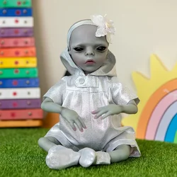 35cm Reborn Baby Alien Finished Doll As Image High Quality Detailed Handmade Painted Doll Collectible Blue Baby