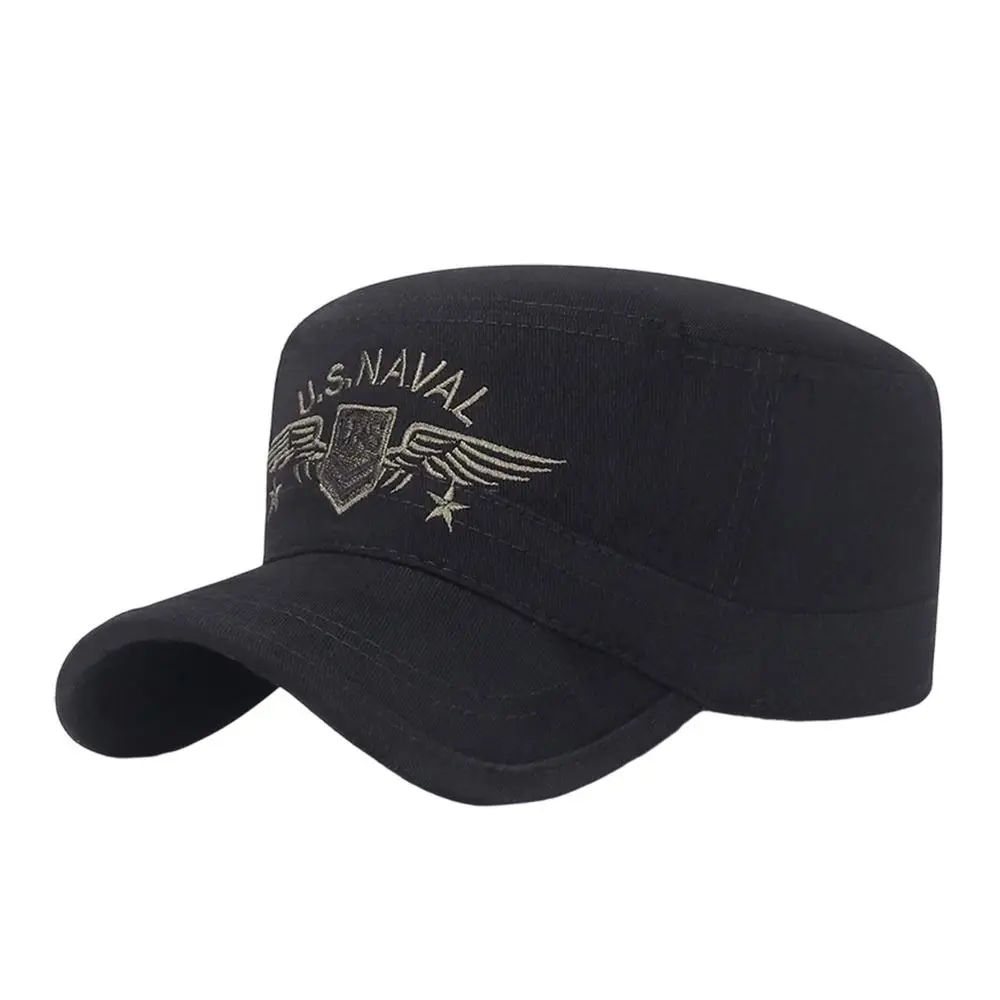 Fashion Anti-UV Fishing Hat Casual Cotton Baseball Cap Retro Outdoor Sunscreen Flat Top Hat Men Women