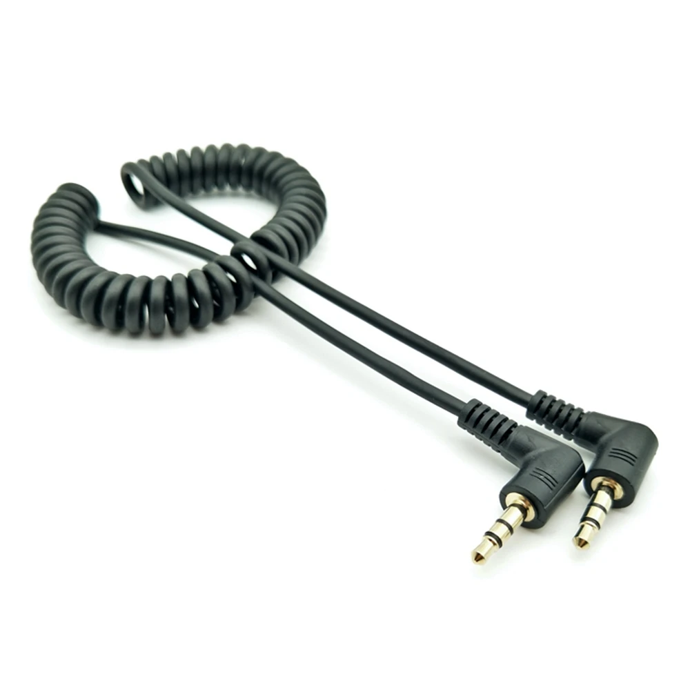 New 3.5 MM M-M PC Sync Cable Plug Plug Spring Cable With Screw Lock For CANON NIKON