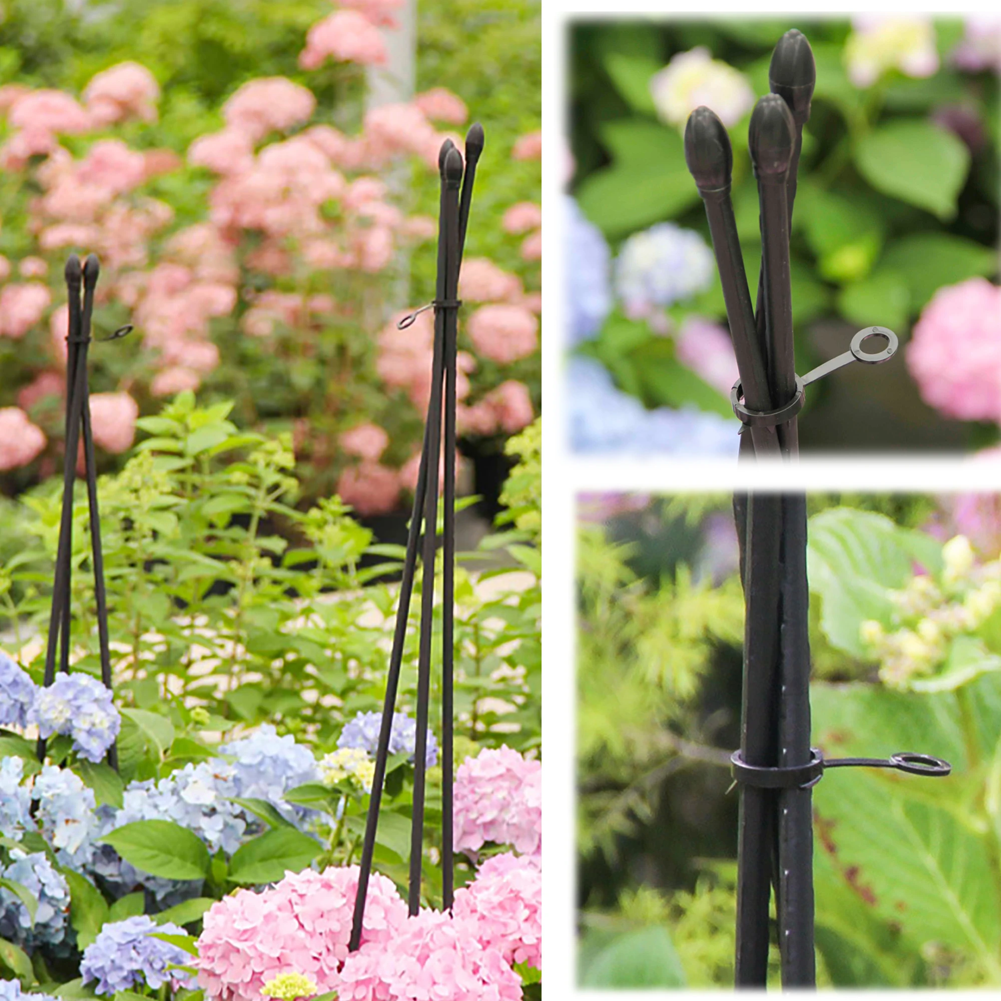 12 Set Triangular Plant Climbing Support Greenhouse Gardening Pillar Plant Flower Climbing Vine Tomato Grow Extension Stand Pole