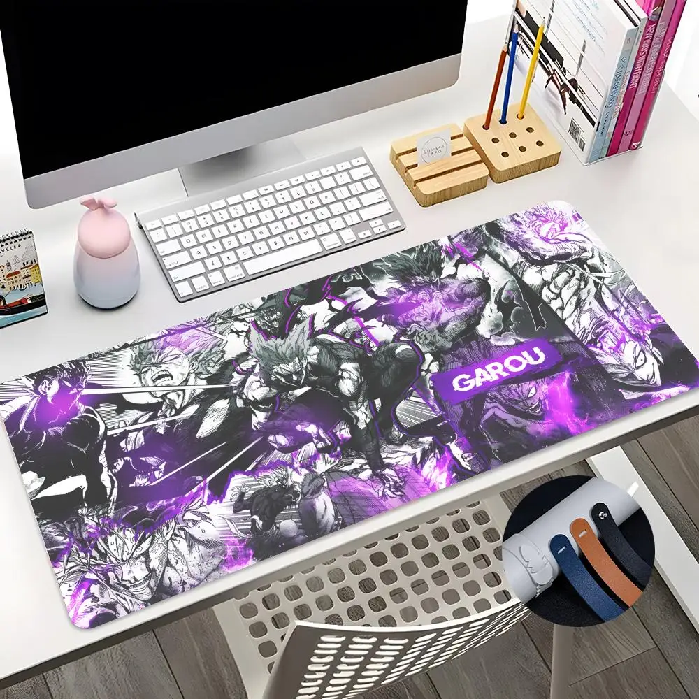 anime One Punch Man Mouse Pad Gamer Large Size Office Desk Protector Mat 600x300 PU Leather Waterproof Mouse Pad