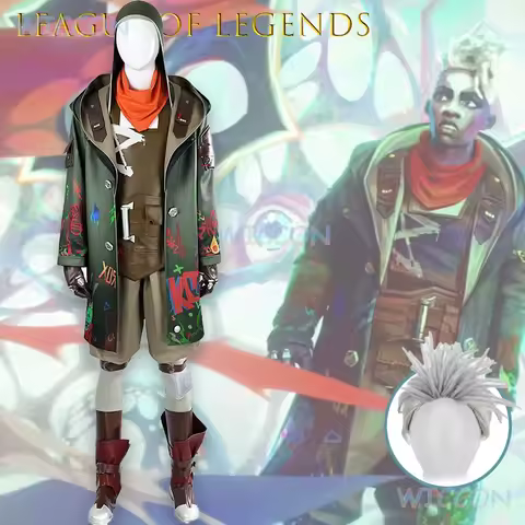 Game Accurate Outfit League of Legends Arcane Season2 Ekko Cosplay Costume Full Set Men Women Halloween Party Cosplay