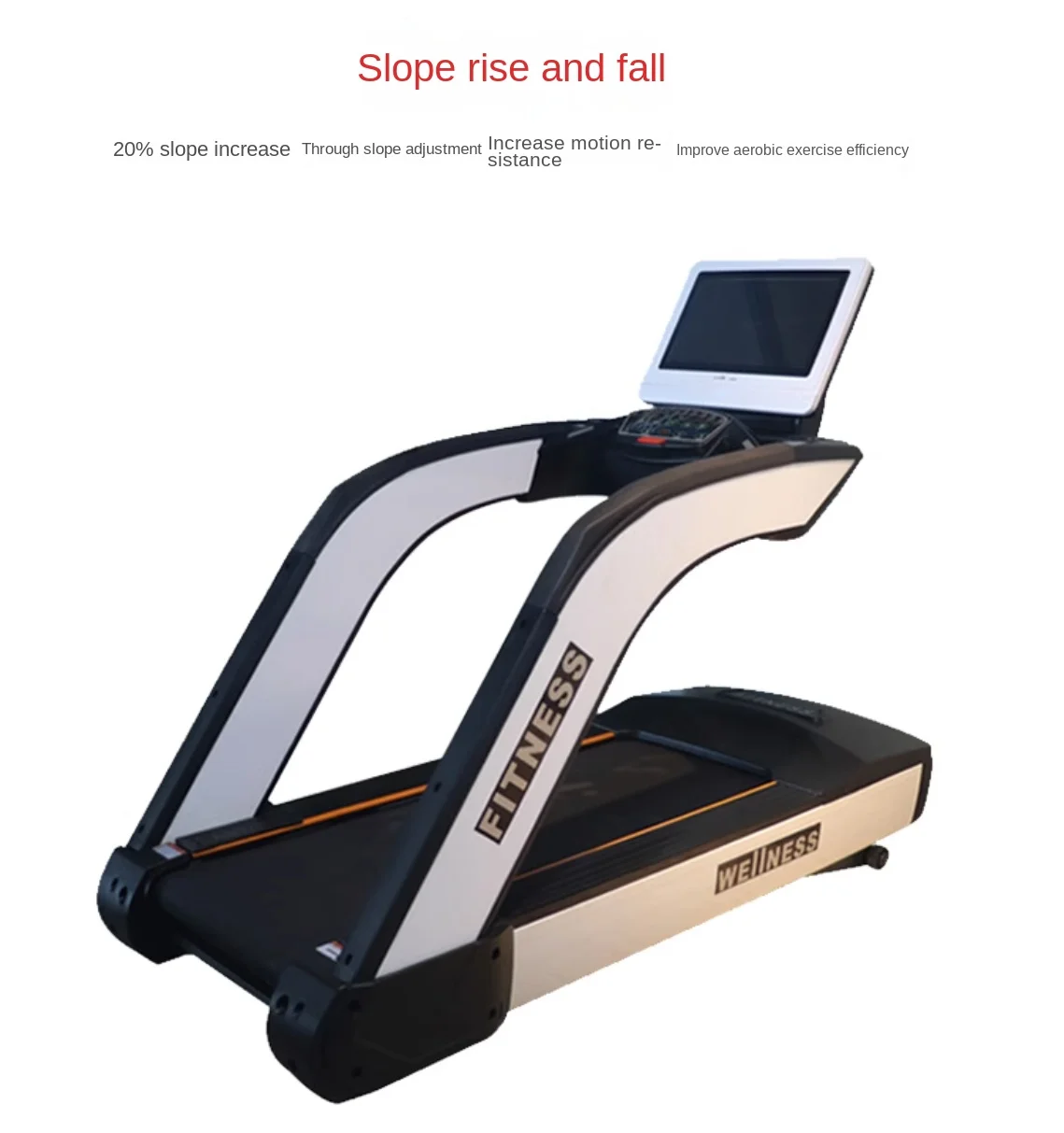 SRJOIN FIT Commercial Treadmill for Exercise, Ultra Silent, Indoor Gym, Dedicated, Electric, Widening, Running Away, Weight Loss