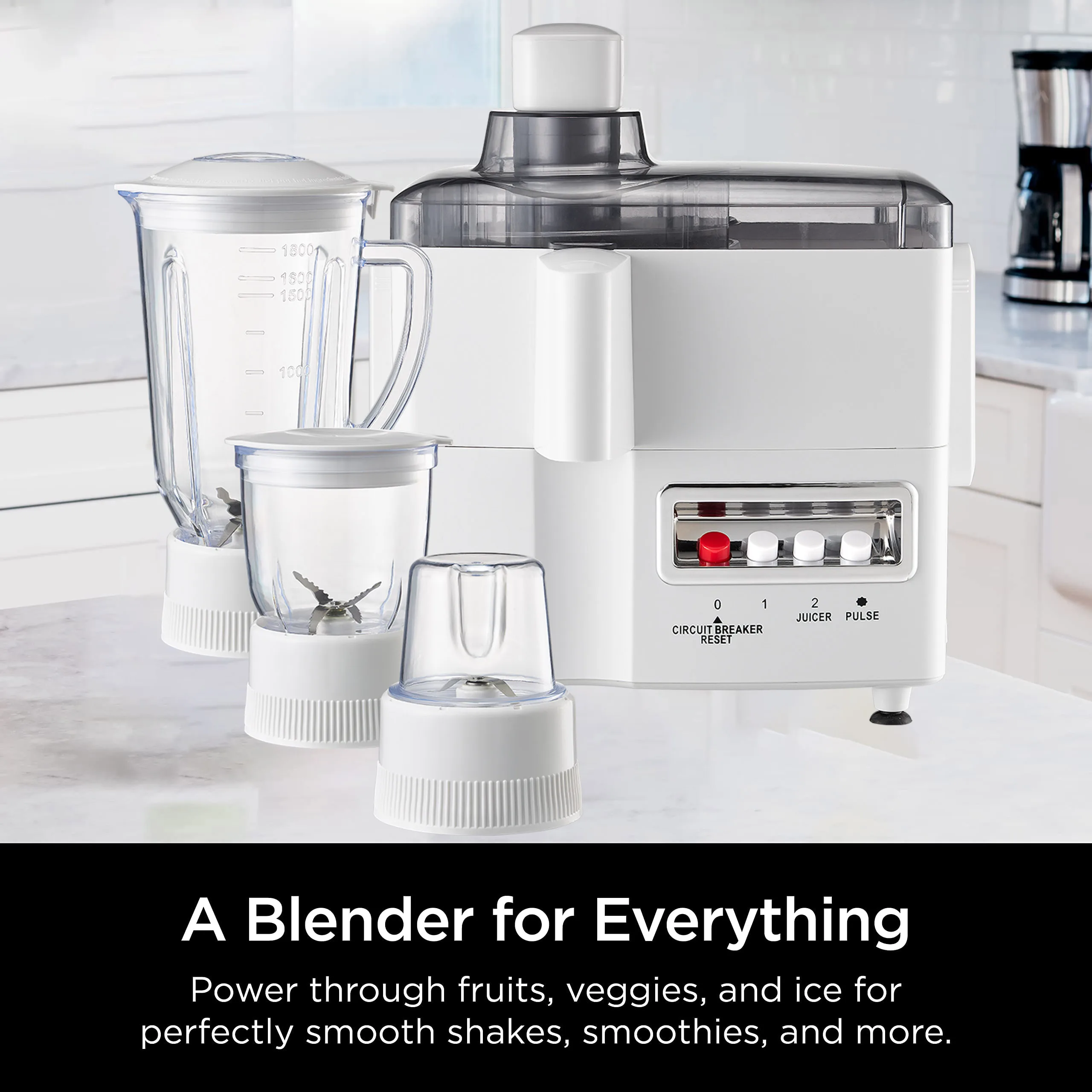 4 in 1 Multi-Purpose Household Kitchen Appliance Food Processor Juicer and Mixer Mechanical Electrical Blender