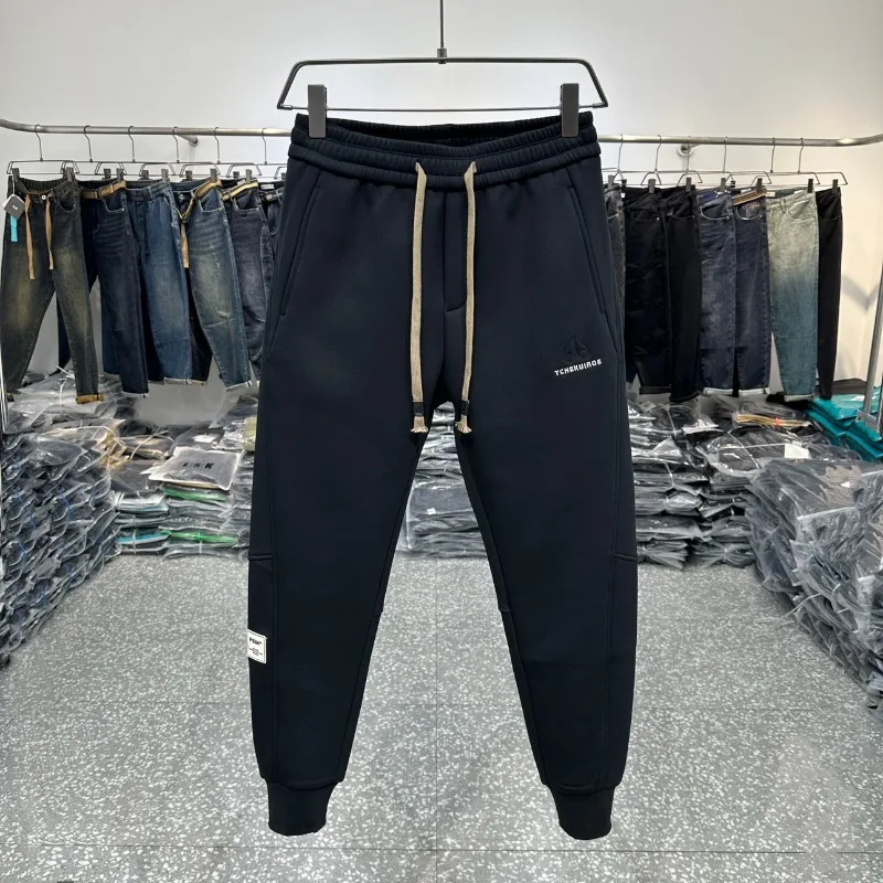 

Autumn Casual Sports Pants Men's Slim Fit Trendy Brand Sports Sweatpants Versatile Solid Color Leg Binding Pants