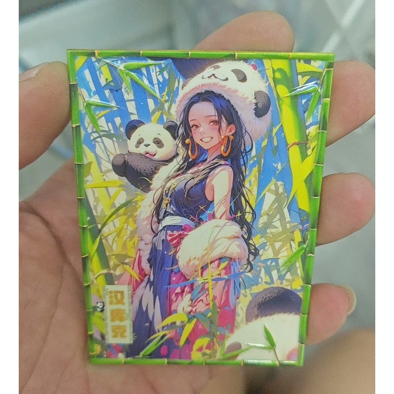 Tarjetas de Metal de una pieza de Anime Hancock Uta Nami Robin Yamato Vivi Perona, tarjetas de colección, regalos de Navidad y cumpleaños, juguetes para niños