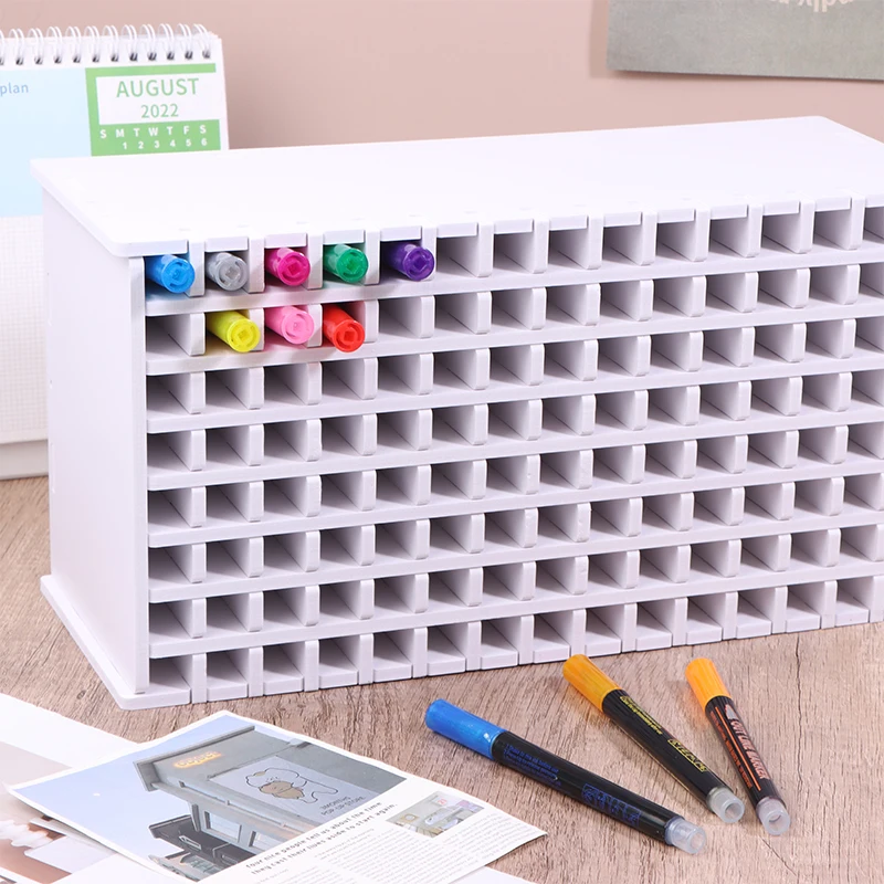 1PC Art Marker Storage Rack For 72/120 Markers, Watercolour Brushes Pens Color Pencils Organizer Holder For Desk