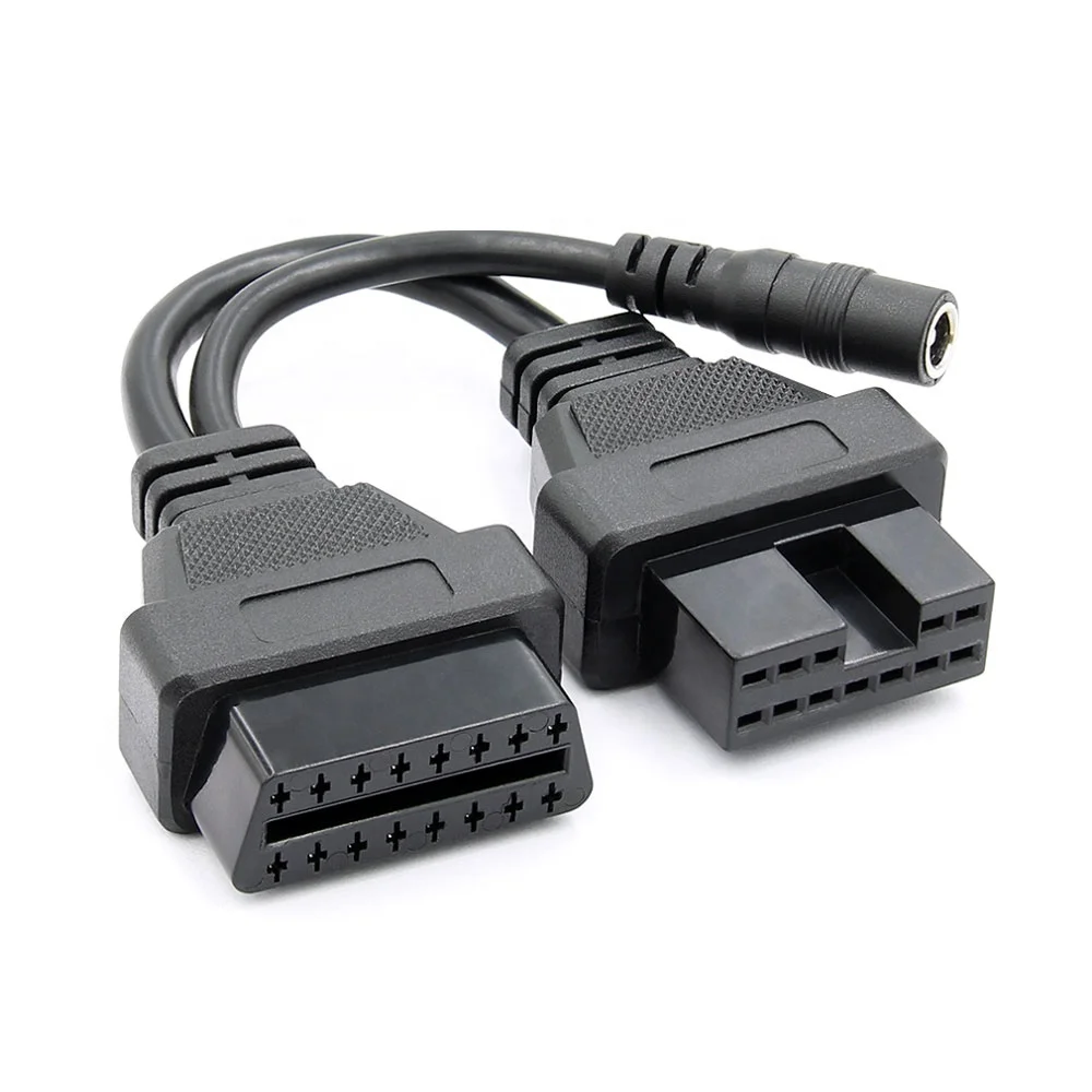 

High Quality 12pin to 16 Pin OBDII Connector Obd1 to Obd 2 Old Vehicle Diagnosis Connective Cable for MITSUBISHI Car