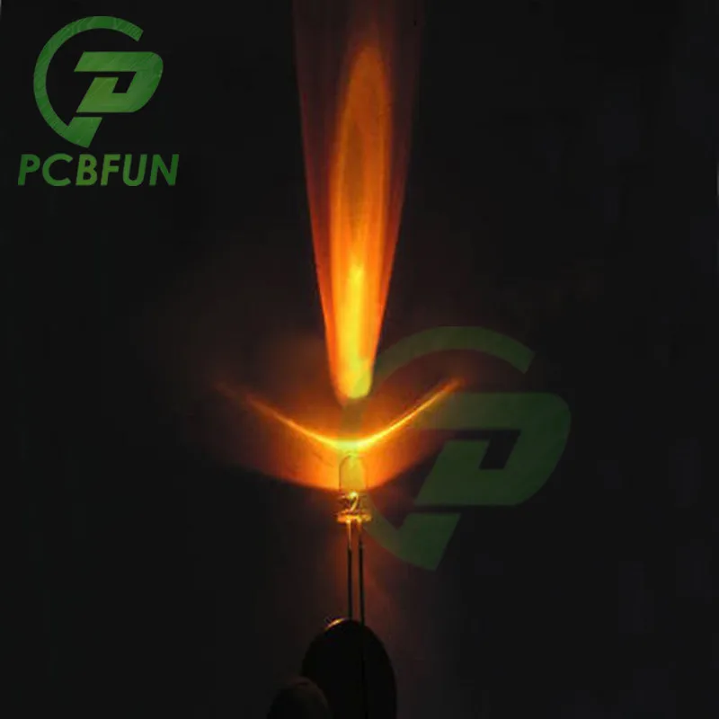 Assorted White Hair LED Kit de luz, DIY LED Set, DIY eletrônico, amarelo, 5mm, 50 Pcs, 100 Pcs, 200Pcs