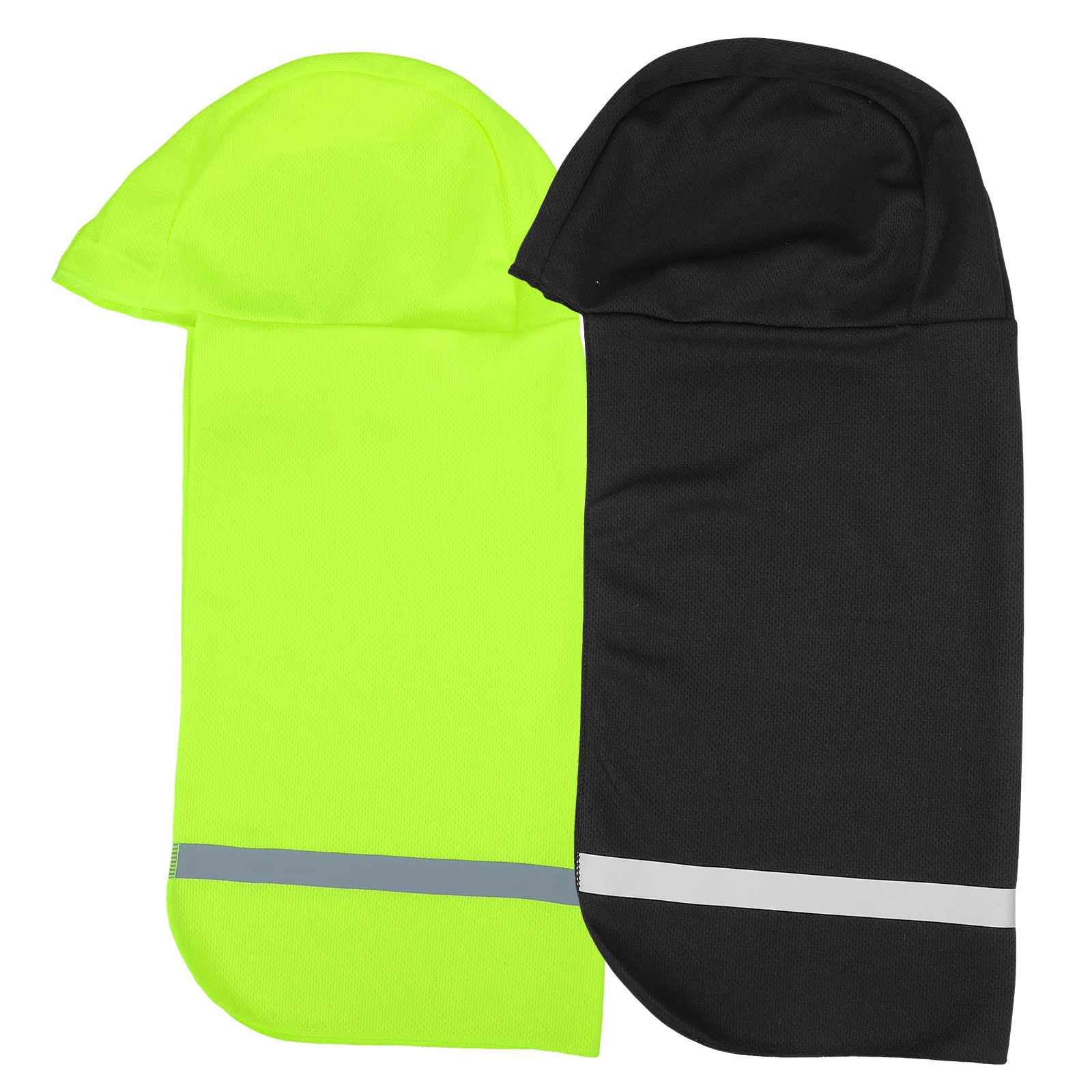 

2Pcs Cycling Neck Shade Cap Breathable Cooling Sun Protection Long Tail Design Reflective Stripe High Visibility Outdoor Sports
