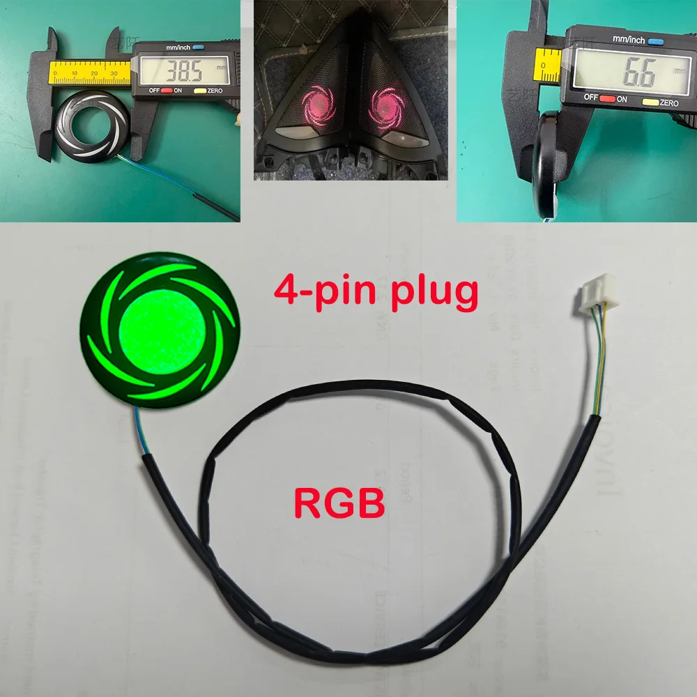 Auto-Horn Ambientebeleuchtung Kleiner Auto-Hochtöner LED-Ambientelicht Lautsprecher-Ambientebeleuchtung 64-Farben Auto-Türhorn Dekorative Hülle – Detail 3