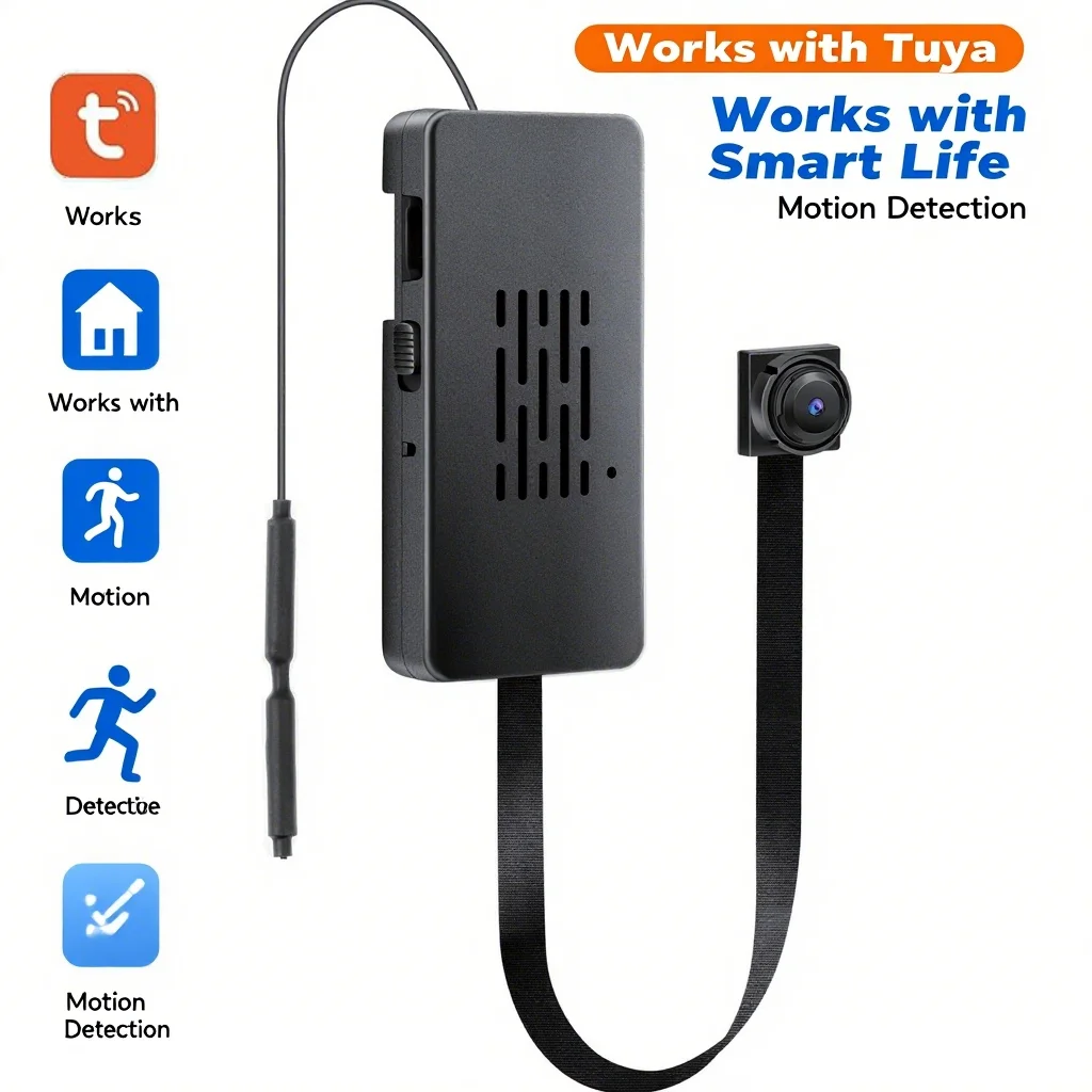 

HD 1080P DIY HD WiFi IP Mini Camera Tiuya Motion Detection Remote View P2P wireless Micro Camcorder Loop Recording with batt