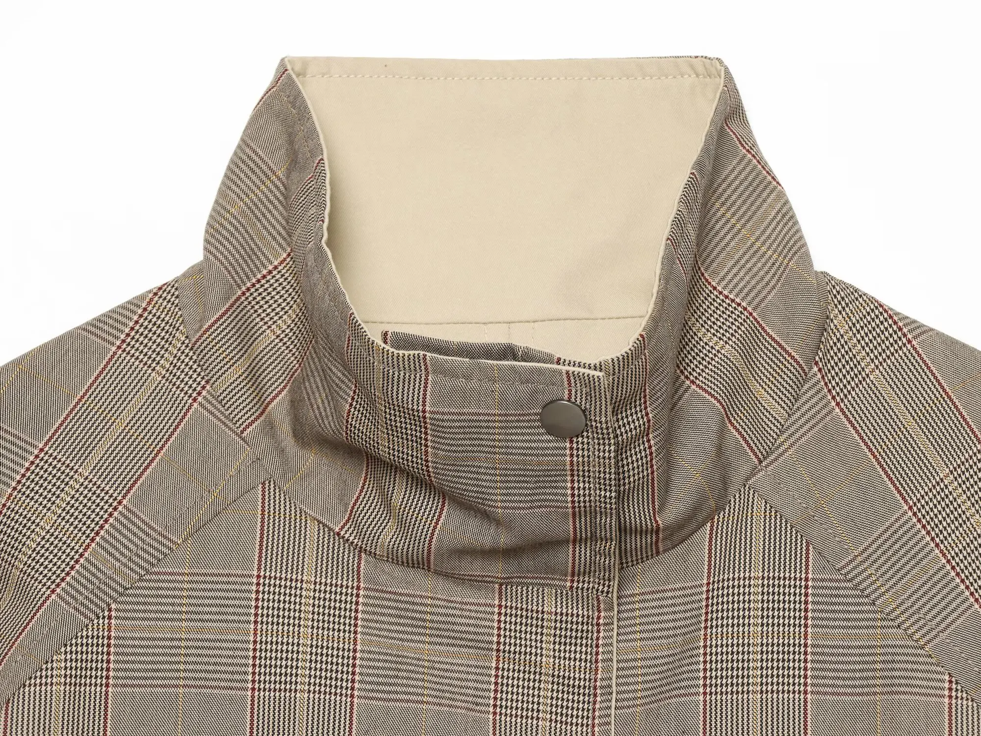BSAY 2026 Herbst Damen Eleganter Wendewindbreaker mit Stehkragen, Langen Raglanärmeln und Seitentaschen, Alltägliche Oberbekleidung – Detail 10