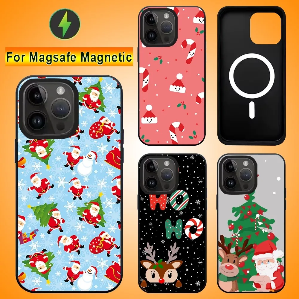 

New Year Merry Christmas Phone Case For IPhone 15 14 13 16 Pro Max 11 12 Mini Alex Mirror For Magsafe Wireless Charging Cover