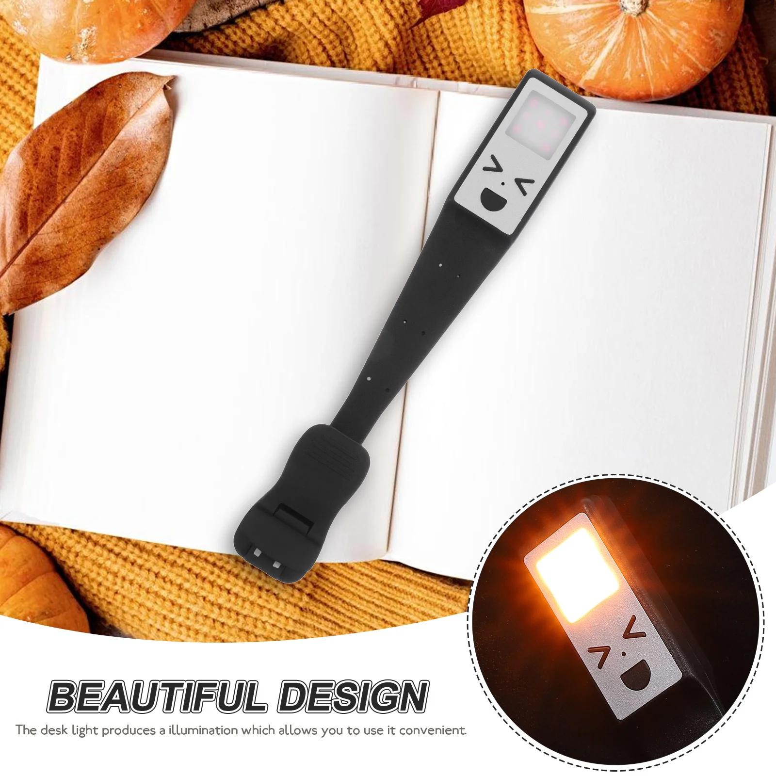 

1pcs Led Book Light Clip-On Rechargeable Reading Lamp Adjustable Brightness For Bed Study Portable Mini Night Light