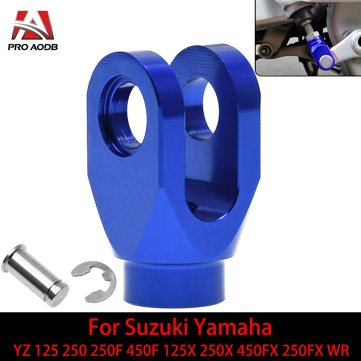 

CNC Aluminum Rear Brake Clevis For Suzuki Yamaha YZ125 250 250 F 450F 125X 250X 450FX 250FX WR 250F 450F RMZ 250 450 RMX450Z Etc