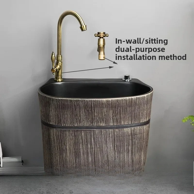 LMM  balcony mop pool ceramic home bathroom wash mop pool