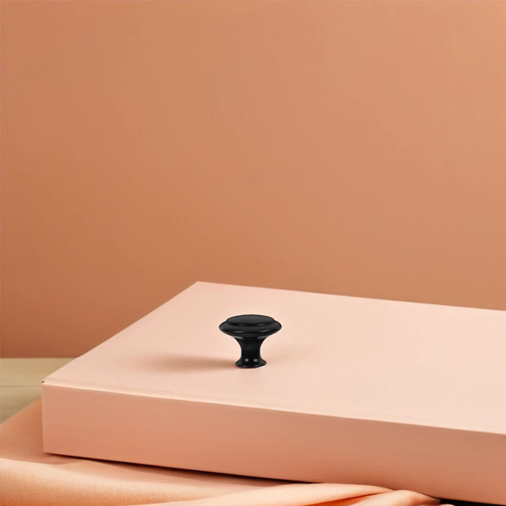 

12Pcs Stainless Steel Mushroom Cabinet Handles Round Drawer Knobs Modern Kitchen Bedroom Furniture Hardware Black