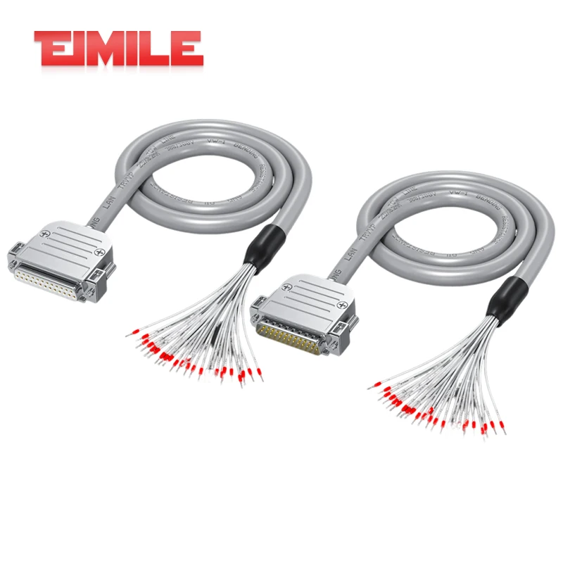 Industrial DB25 Connection Cable 25Pin Solid Pin Serinal Port Connector Drag Chain Wire 1-10 Meter Male to Female Extension Line