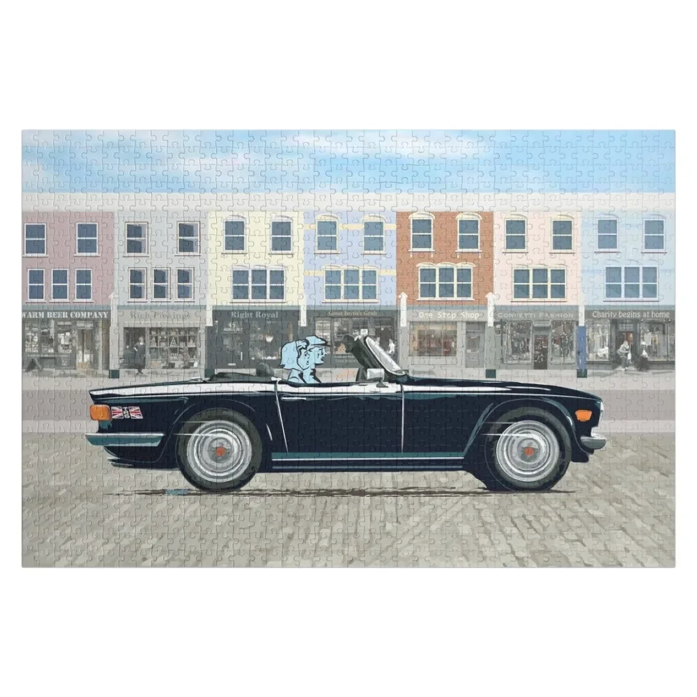 Black color TR6 – a Classic British Sports Car Jigsaw Puzzle Custom Gift Custom Gifts Personalized For Kids Personalised Puzzle