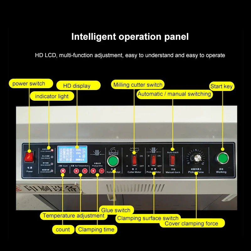 A400F Intelligent Hot Melt Binding Machine A4 Wireless Binding Machine Book Tender Vertical Binder 220V 50hz