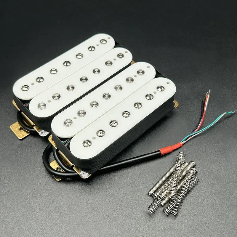 

7-String Electric Guitar Humbucker Dual Coil Electric Guitar Pickup Coil Splitting Pickup N8.5K/B14K Output Guitar Parts White