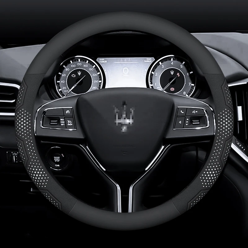 Maserati Levante Ghibli Coupe Spyder GranTurismo Quattroporte Mc20 Carbon fiber Suede Car Steering Wheel Cover Auto Accessories
