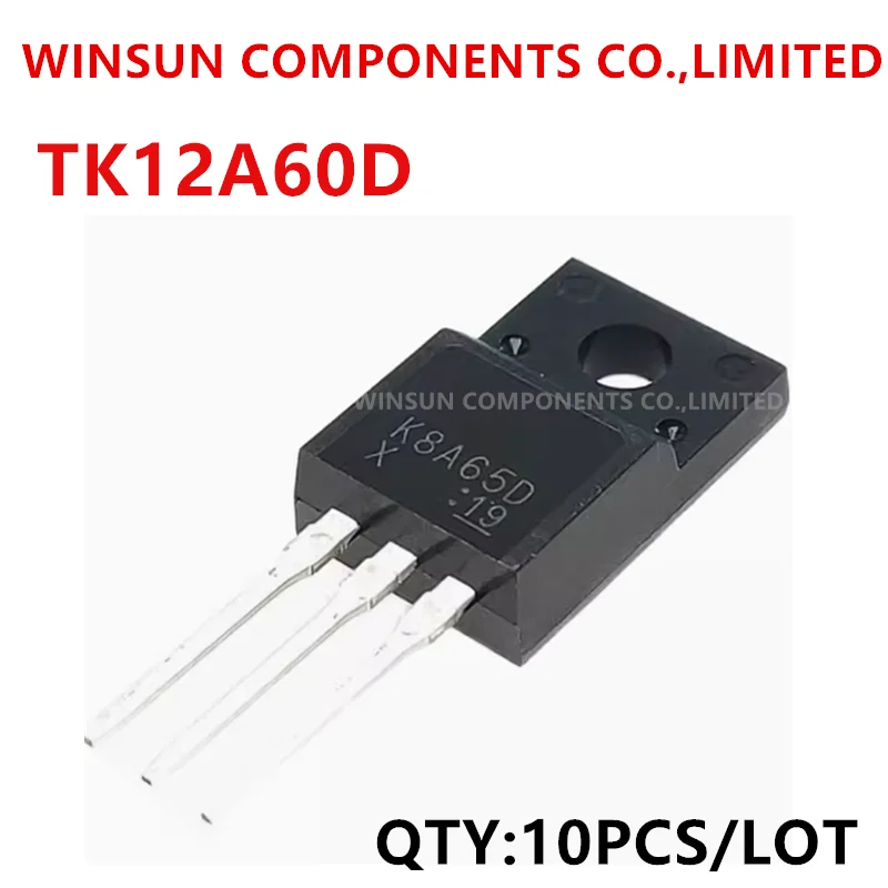 (10piece)100% new imported original TK12A60D K12A60D TO-220F Liquid crystal field effect transistor 12A 600V