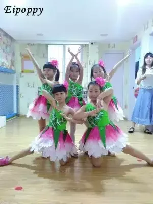 أزياء رقص للأطفال ، زهور الياسمين ، ضوء القمر اللوتس ، جديد