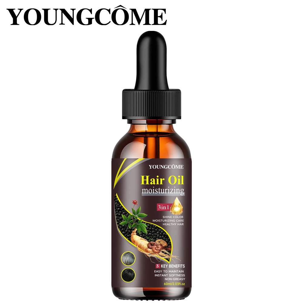 YOUNGCOME زيت ترطيب للشعر 3 في 1 زيت شعر عشبي طبيعي فوري مغذي لإصلاح الشعر ملمس الشعر التالف #2